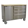 Sealey AP4804SS Mobile Stainless Steel Tool Cabinet 4 Drawer