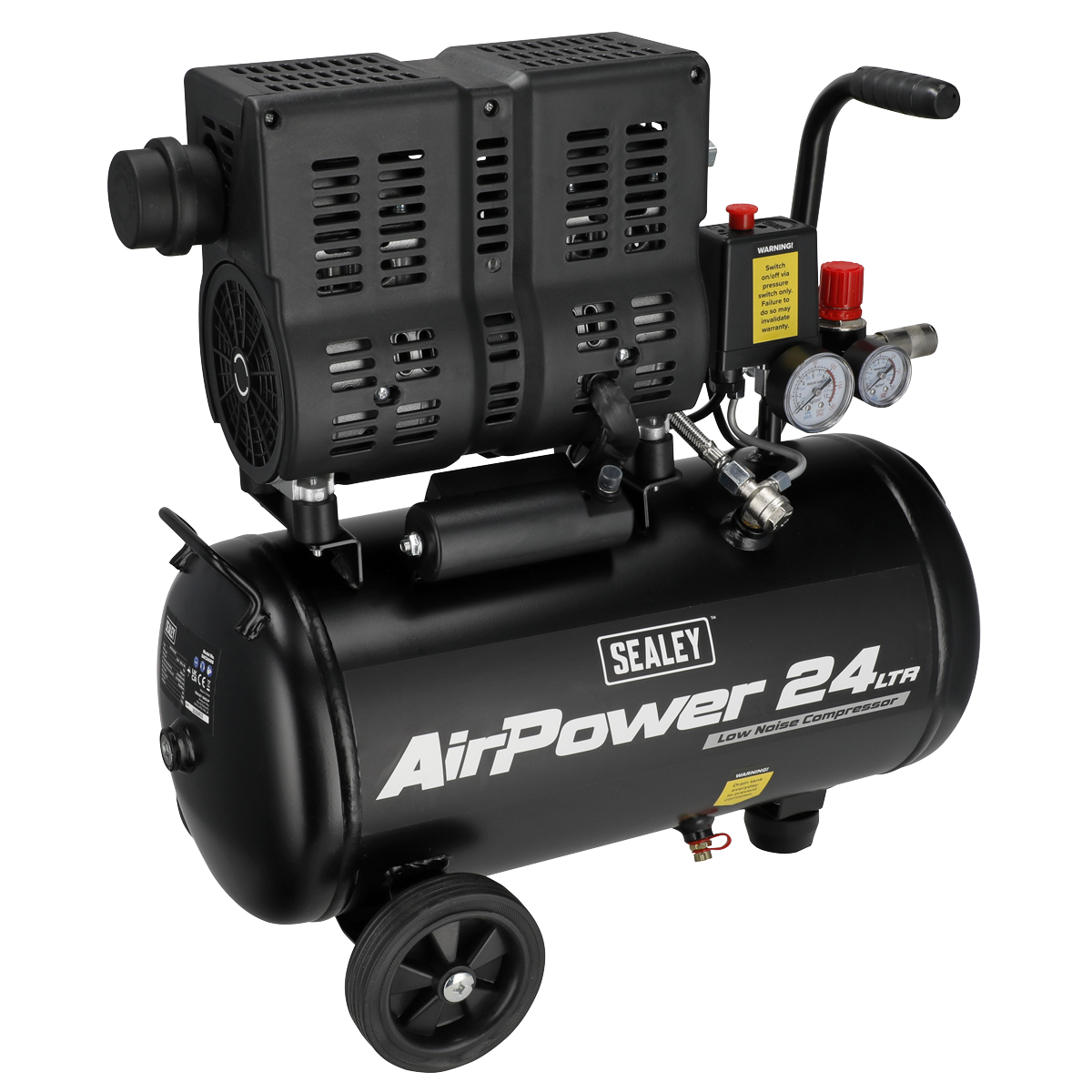 Sealey SAC2400S 24L Low Noise Oil Free Direct Drive Air Compressor 1hp Sealey SAC2400S 24L Low Noise Oil Free Direct Drive Air Compressor 1hp
